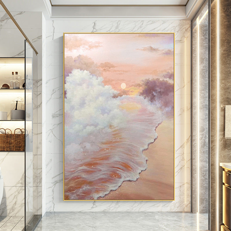 100% Hand Painted Landscape Simple Golden Oil Painting Large Size Hand Made Art Wall Paintings Canvas Wall Art Room Decoration