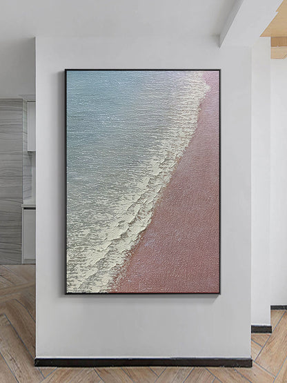 100% Handmade Abstract simple pure thick ocean sea landscape modern Oil Painting Modern Living room Home Decoration