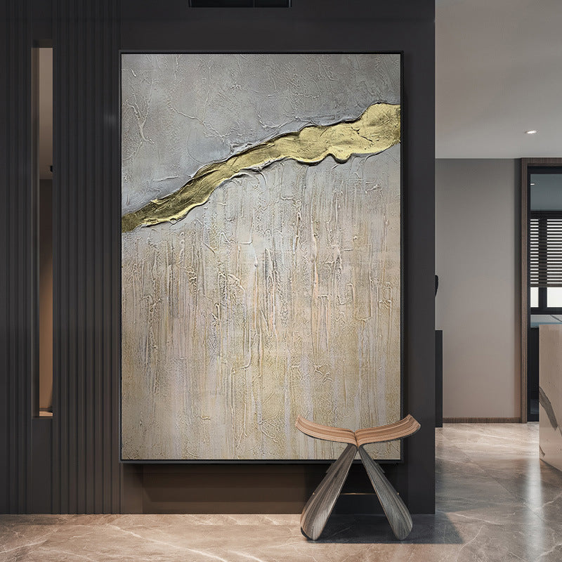 Hand Painted Texture Abstract Oil Painting Gold Foil Modern Home Wall Art Hangings Canvas Paintings For Living Room Hotel Decor