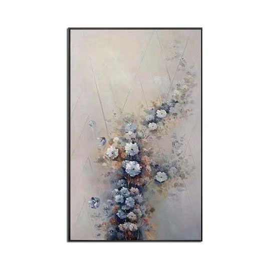 Beautiful flower wall picture for home decoration Pure hand painted abstract oil painting on canvas wall art poster for entrance