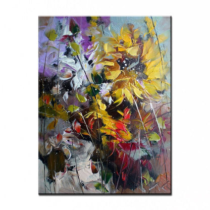 Unframed Handmade Texture Knife Flower Tree Abstract Modern Wall Art Oil Painting Canvas Home Wall Decor For Room Decoration