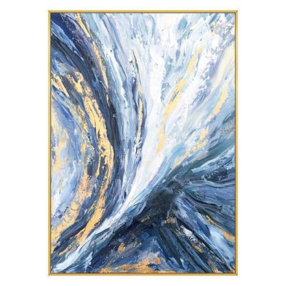 Light Blue Luxury Wall Art Abstract Canvas Oil Painting Style Picture On Canvas Modern Style Poster For Living Room Bedroom No Frame