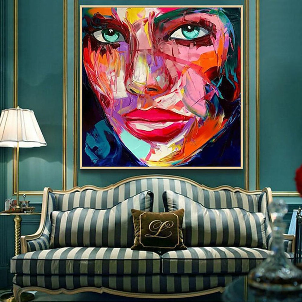 Handmade Face Oil Painting On Canvas Wall Art Decoration Modern Abstract Figure Pictures Home Decor Living Room hallway bedroom luxurious decorative painting