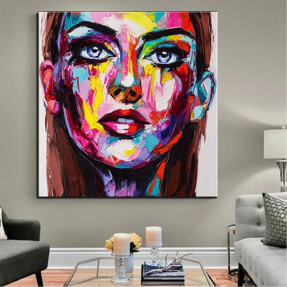 Handmade Face Oil Painting On Canvas Wall Art Decoration Modern Abstract Figure Pictures Home Decor Living Room hallway bedroom luxurious decorative painting