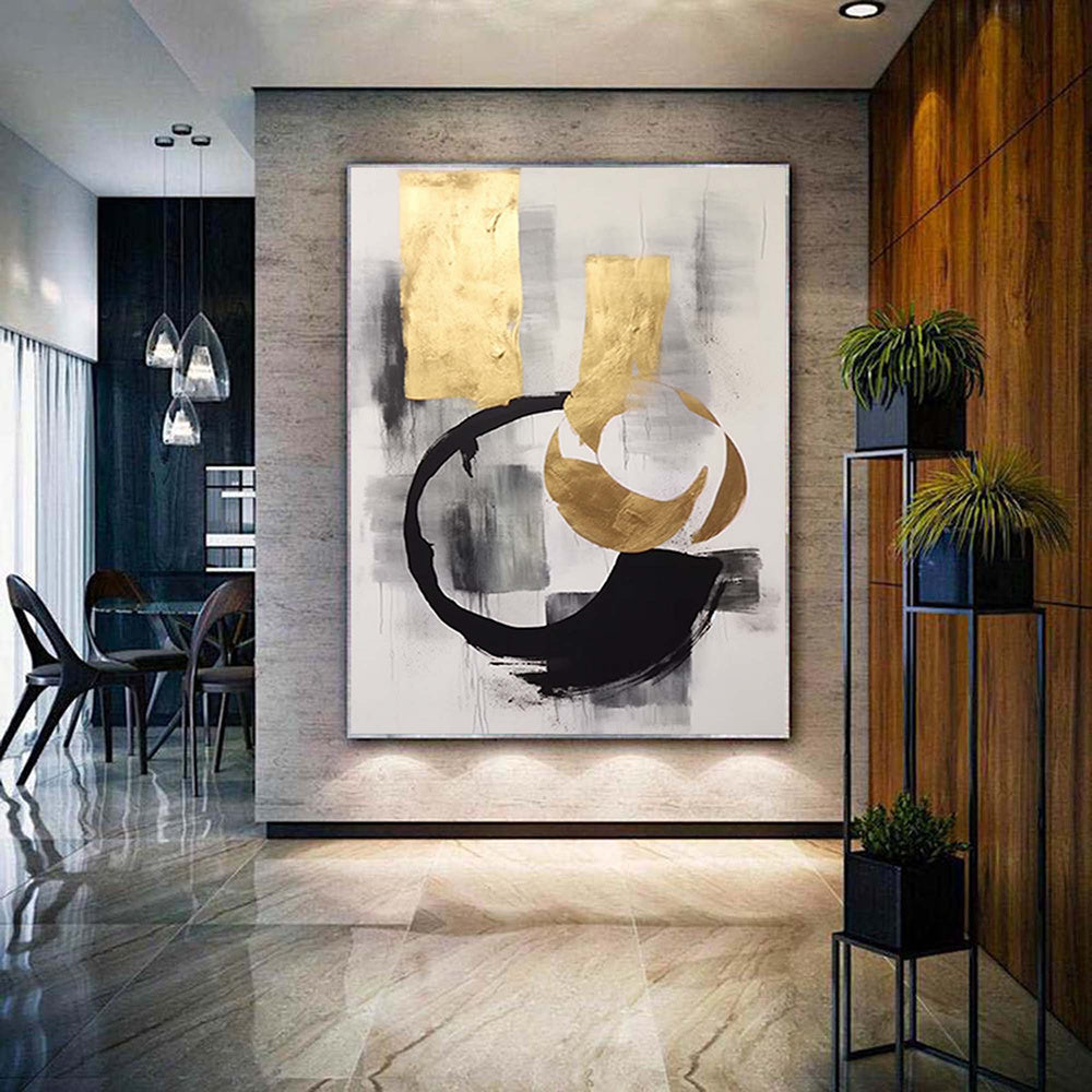 Hand Painted Oil Painting Large Abstract Canvas Art Handmade Abstract Painting Original Art Gold Painting On Canvas Minimalist Abstract Painting Oversized Canvas Art