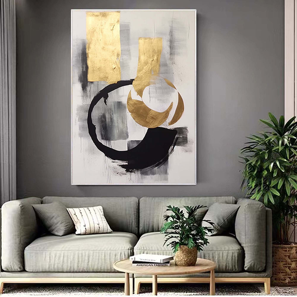 Hand Painted Oil Painting Large Abstract Canvas Art Handmade Abstract Painting Original Art Gold Painting On Canvas Minimalist Abstract Painting Oversized Canvas Art