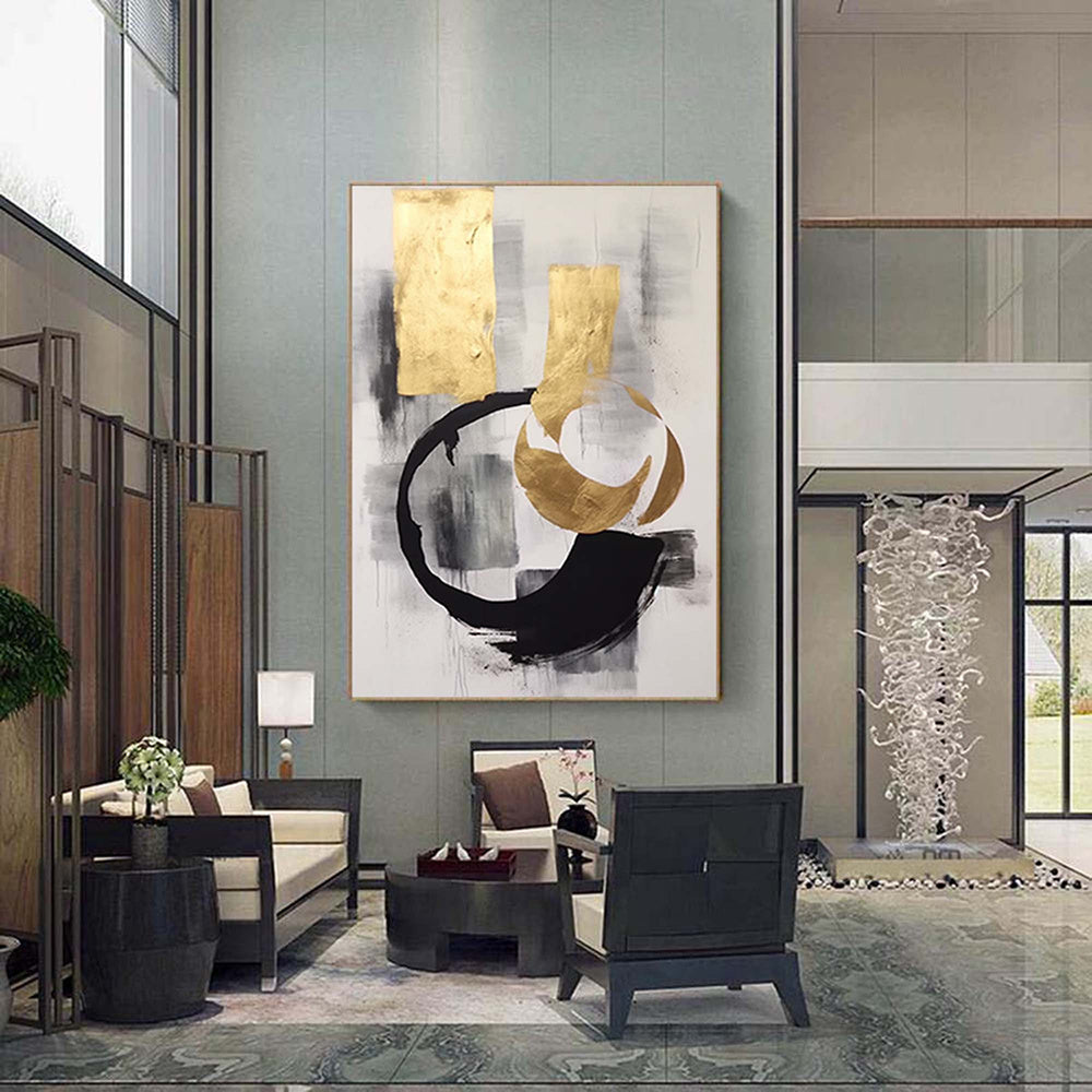 Hand Painted Oil Painting Large Abstract Canvas Art Handmade Abstract Painting Original Art Gold Painting On Canvas Minimalist Abstract Painting Oversized Canvas Art