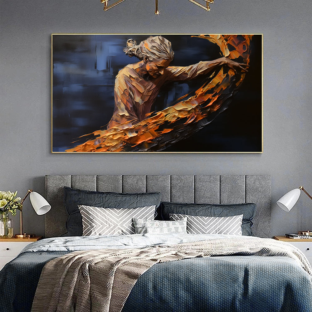 Hand Painted Oil Painting Abstract Beautiful Woman Oil Painting on Canvas Large Wall Art Original Minimalist Portrait Art Custom Painting Modern Living Room Decor