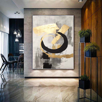 Hand Painted Oil Painting Large Abstract Canvas Art Handmade Abstract Painting Original Art Gold Painting On Canvas Minimalist Abstract Painting Oversized Canvas Art