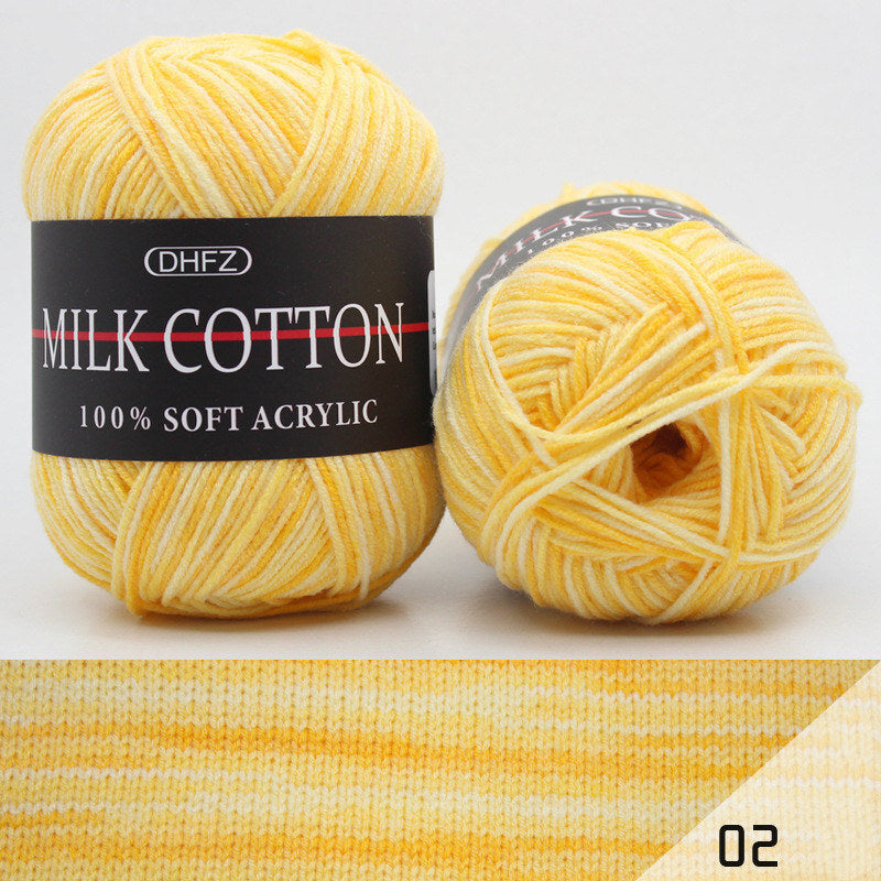 3-ply dyed milk cotton wool