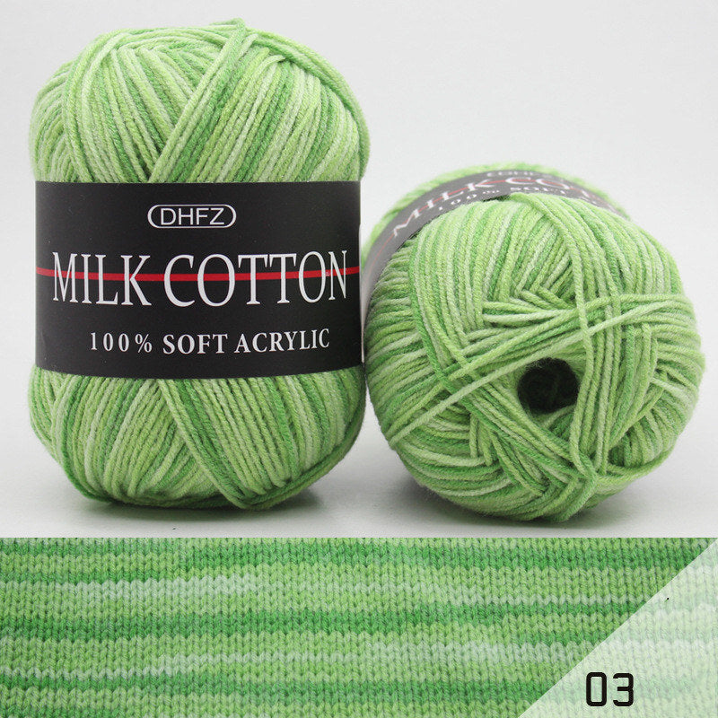 3-ply dyed milk cotton wool