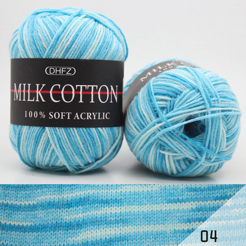 3-ply dyed milk cotton wool