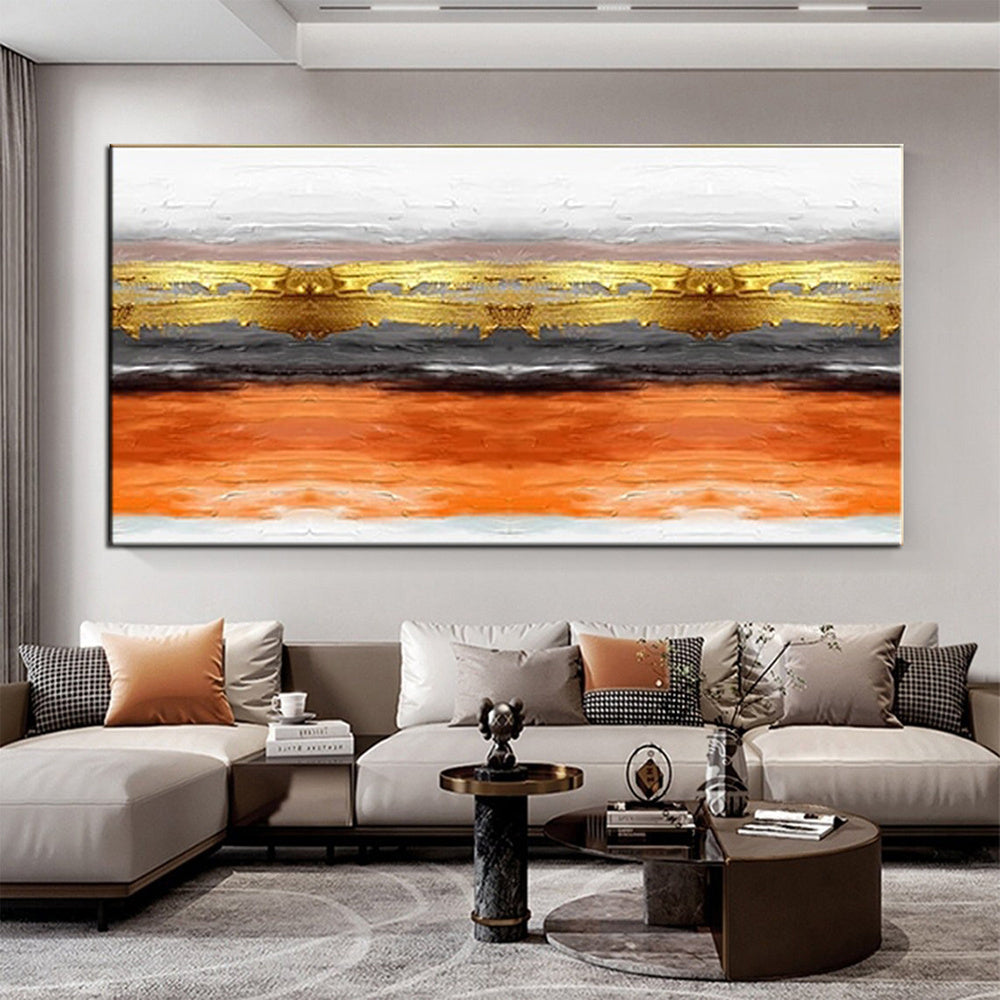 Hand Oil Pianting Sunset On Canvas Original Mural  Abstract Wall Art For Living Room Bedroom Wall Luxury Decor