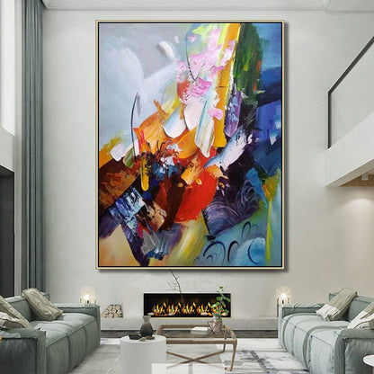 Hand Oil Pianting Original Hand Painted Canvas Art Painting Abstract Painting Large Wall Art Exta Large Canvas Uil Painting Textured Abstract Home Hallway Hall Decoration Painting