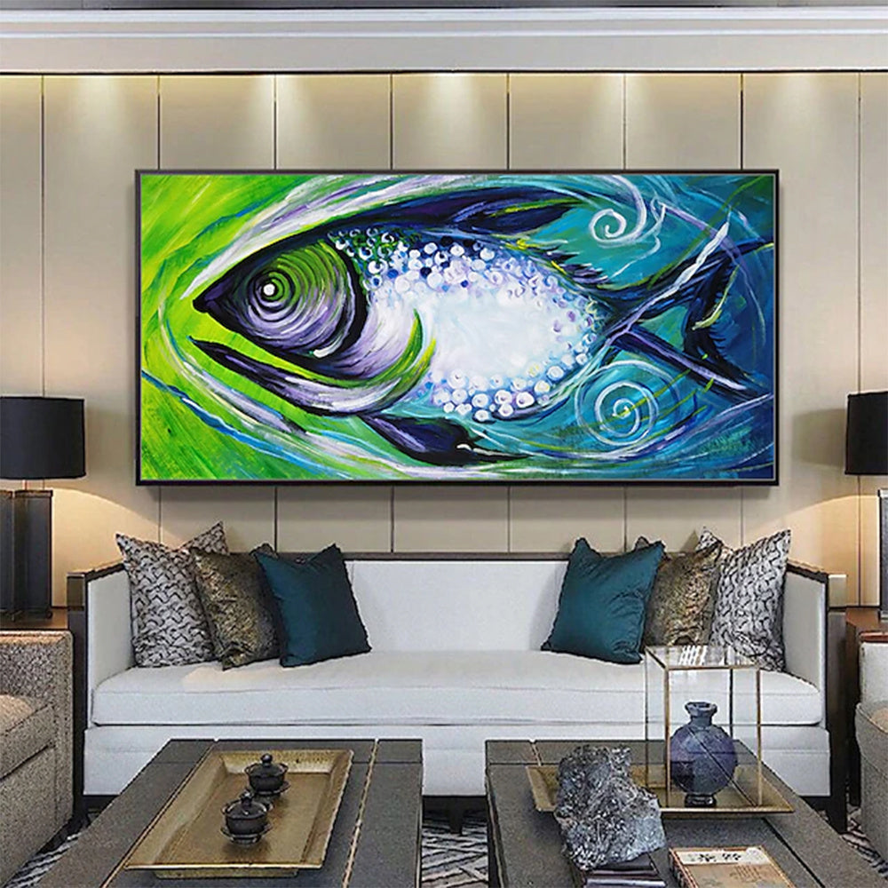 Hand Painted Oil Painting Horizontal Abstract Animals Modern Rolled Canvas Living Room Hallway Bedroom Luxurious Decorative Painting