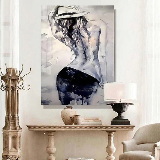 Handmade Hand Painted Oil Painting Wall Modern Abstract Painting Canvas Nude Lady Painting Home Entryway Living Room Bedroom Luxurious Decoration Painting