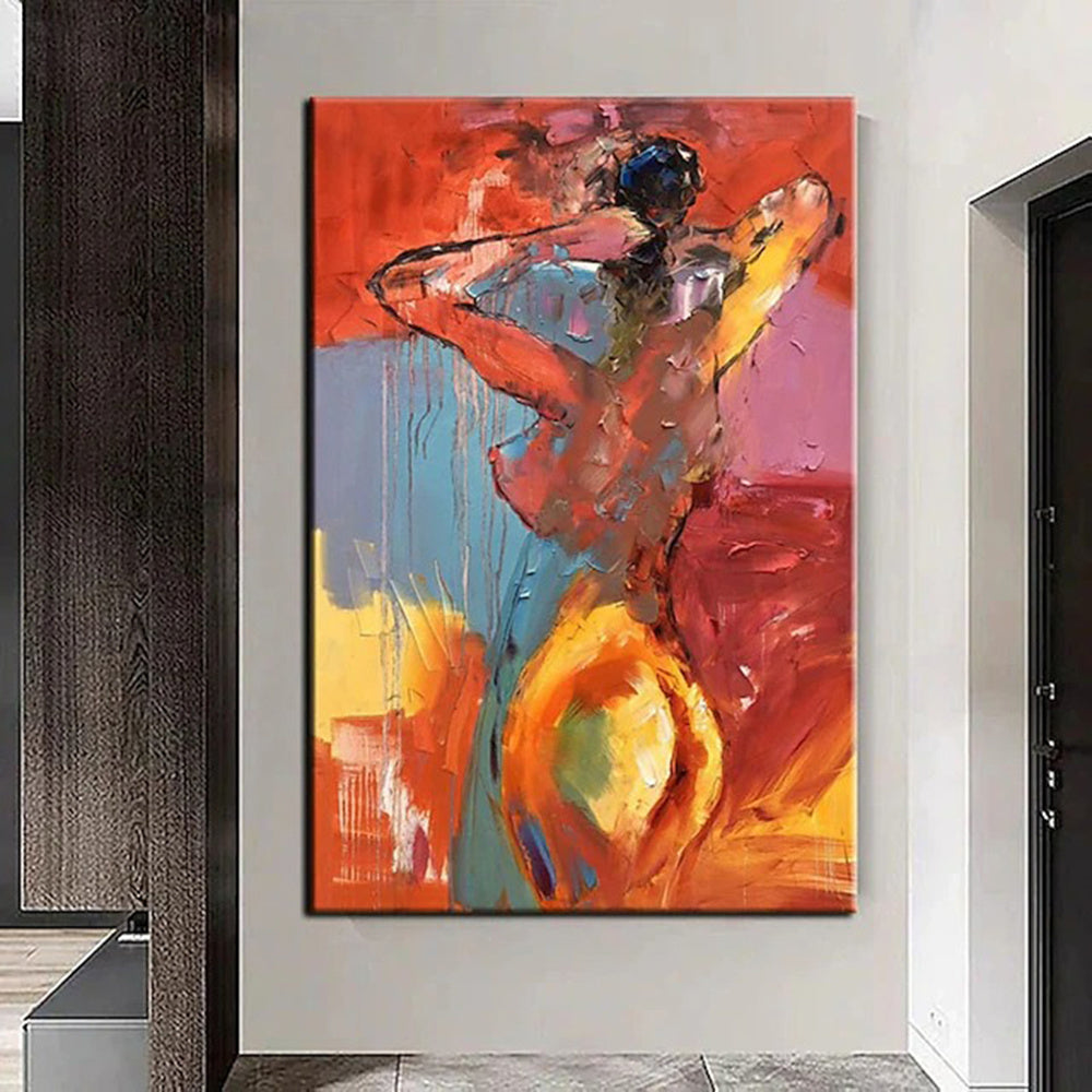 Handmade Hand Painted Oil Painting Wall Modern Abstract Painting Canvas Nude Lady Painting Home Entryway Living Room Bedroom Luxurious Decoration Painting