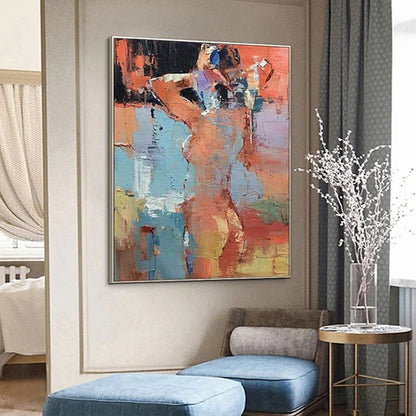 Handmade Hand Painted Oil Painting Wall Modern Abstract Painting Canvas Nude Lady Painting Home Entryway Living Room Bedroom Luxurious Decoration Painting