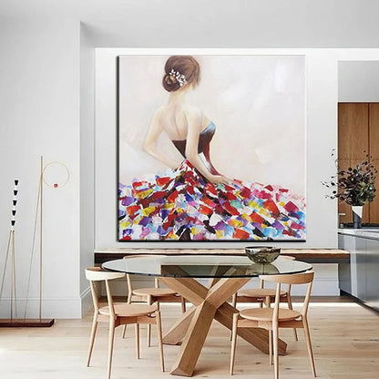 Hand Painted Oil Paintings Hand Painted Wall Art Abstract Modern Nude Girl Naked Girl  Living Room Hallway Luxurious Decorative Painting