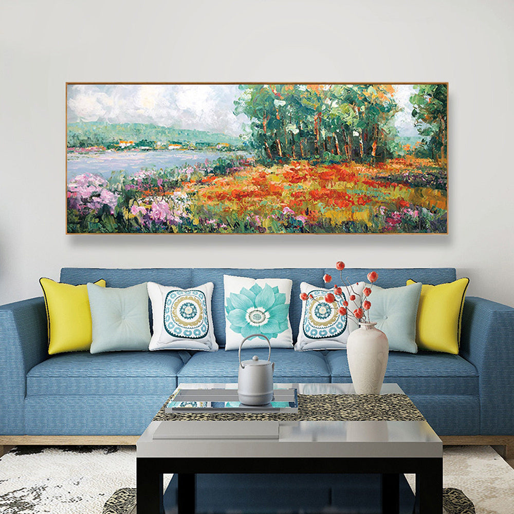 Hand Painted Oil Painting Large original painting on canvas Spring painting Abstract art Natural Painting Beautiful Flower painting large wall art