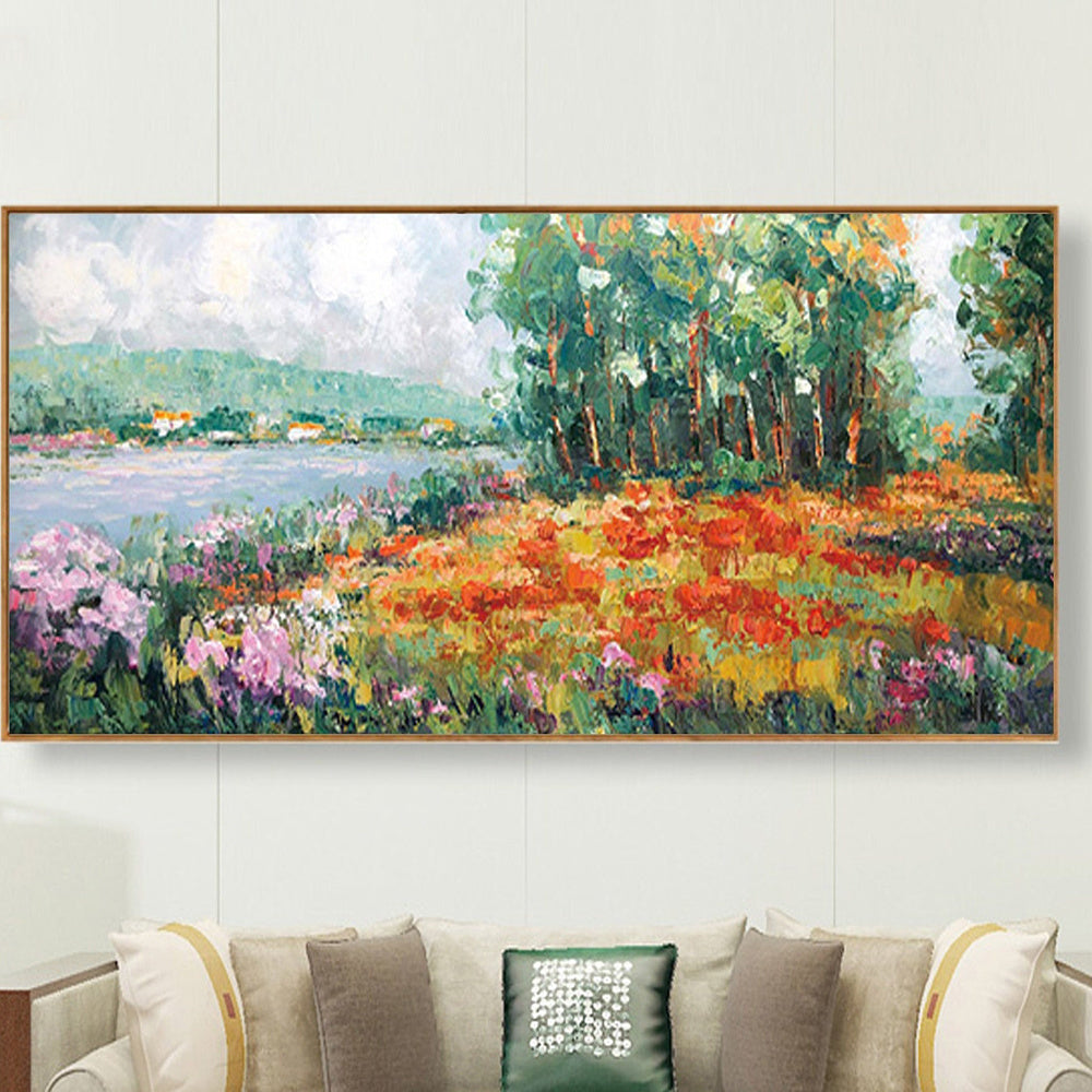 Hand Painted Oil Painting Large original painting on canvas Spring painting Abstract art Natural Painting Beautiful Flower painting large wall art