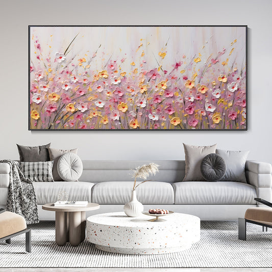 Handmade Oil Painting Original colorful flower canvas oil painting landscape art wall hanging hand-painted custom art living room decor fashion decor artwork