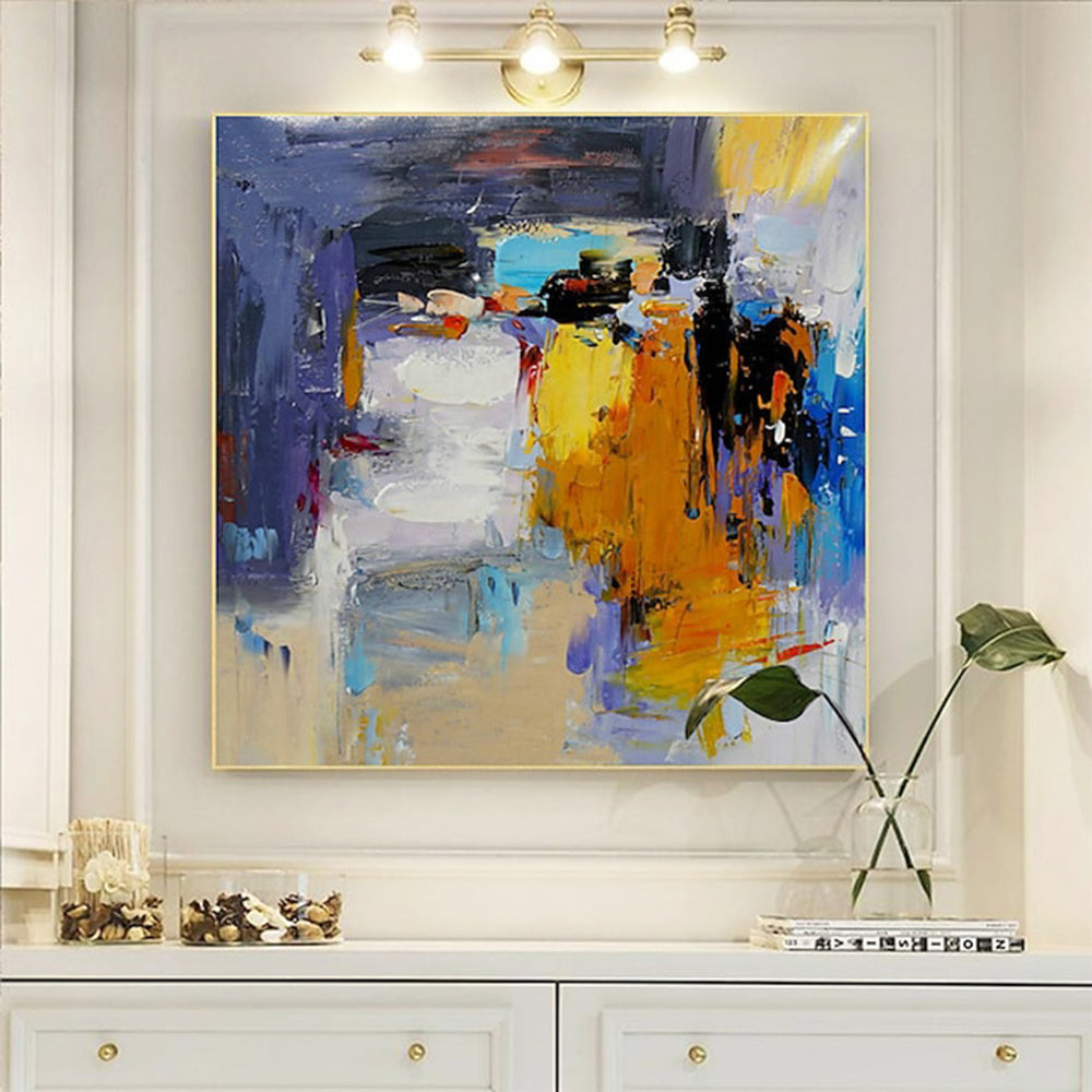 Hand Painted Oil Paintin On Canvas Wall Art Abstract Modern Living Room Hallway Luxurious Decorative Painting