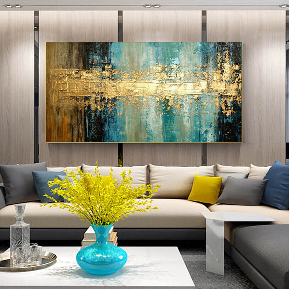 Handmade Oil Painting Abstract Gold Art Oil Painting on Canvas Original Gold Painting Custom Modern Art Decor Living room Wall Decor Large Textured Wall Art