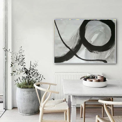 Handmade Oil Painting Extra Large Wall Art Black And White Abstract Painting Large Acrylic Painting On Canvas Large Canvas Art Modern Abstract Art