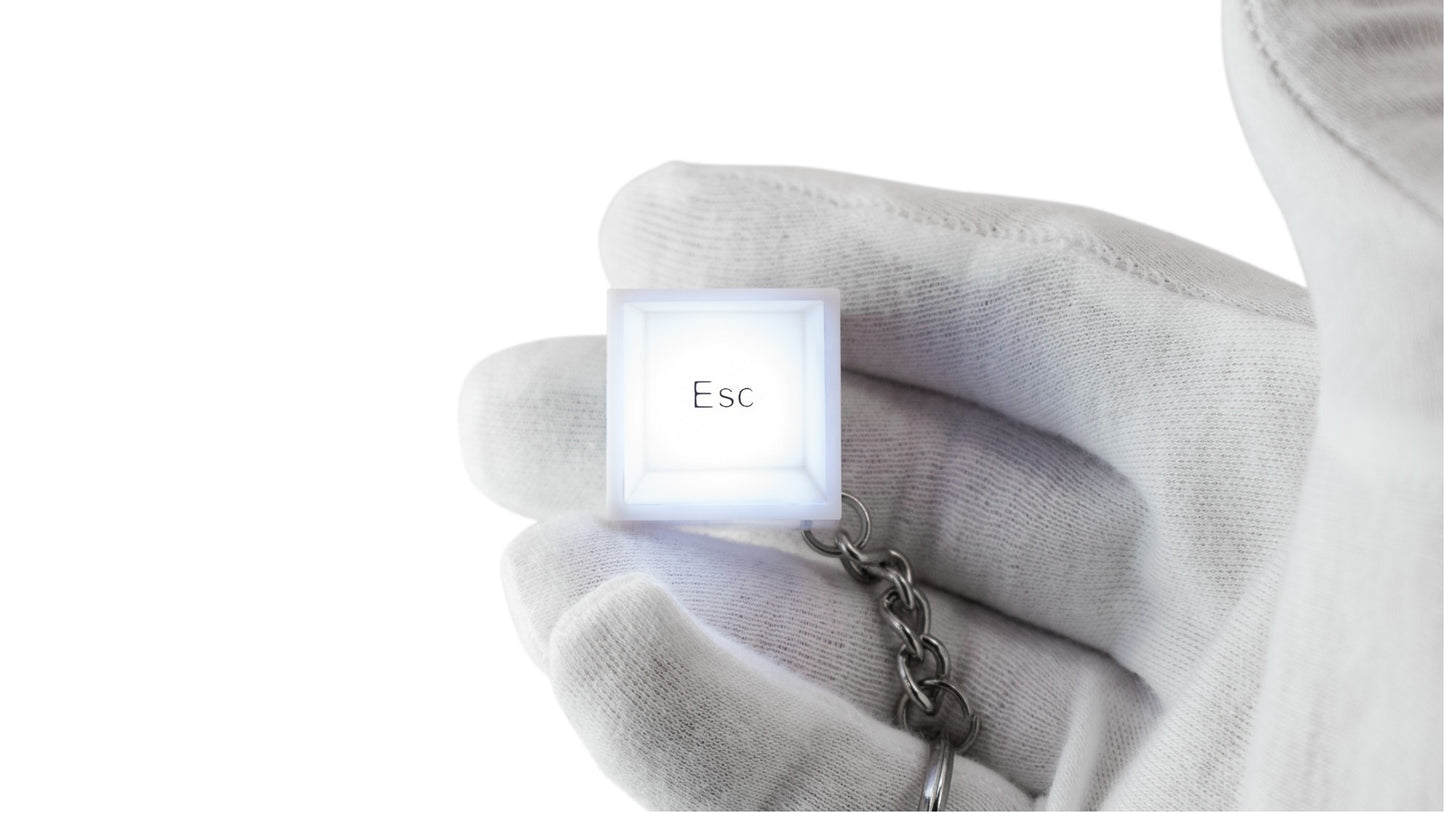 Esc Keyboard Button with Super Bright White LED - Classic Mechanical Push Feel