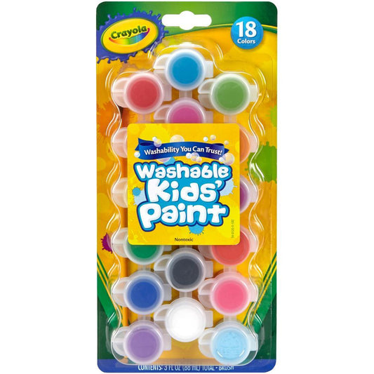 Crayola Washable Kids Paint Pots Assorted Colors