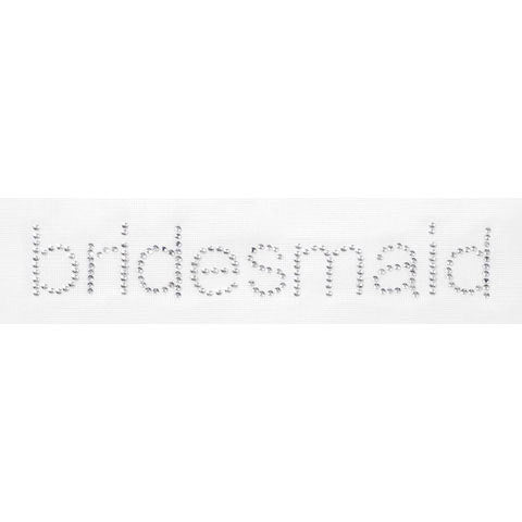 Bridesmaid Rhinestone Stud Iron On 6 1 2 Inch By 1 1 4 Inch