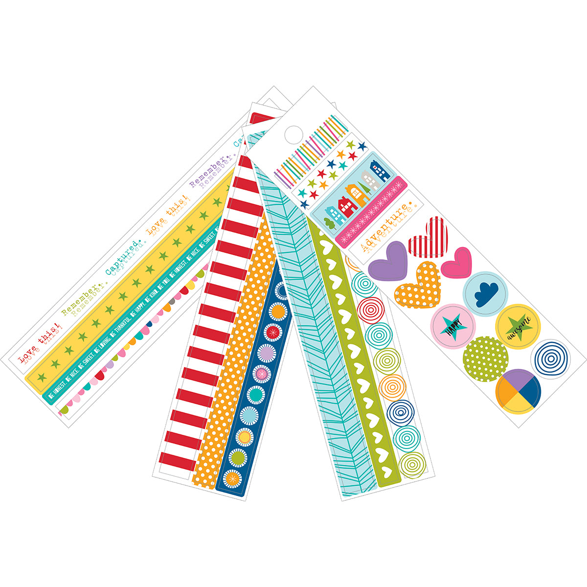 Oh My Stars Collection Washi Stickers Colorful