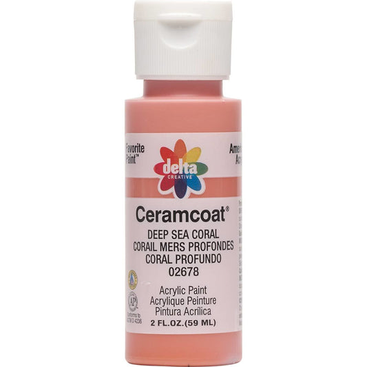 Plaid Delta Creative Ceramcoat Acrylic Paint In Assorted Colors 2 Oz Deep Sea Coral