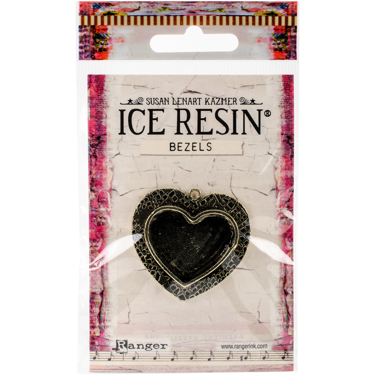 Ice Resin Milan Bezels Closed Back Medium Heart