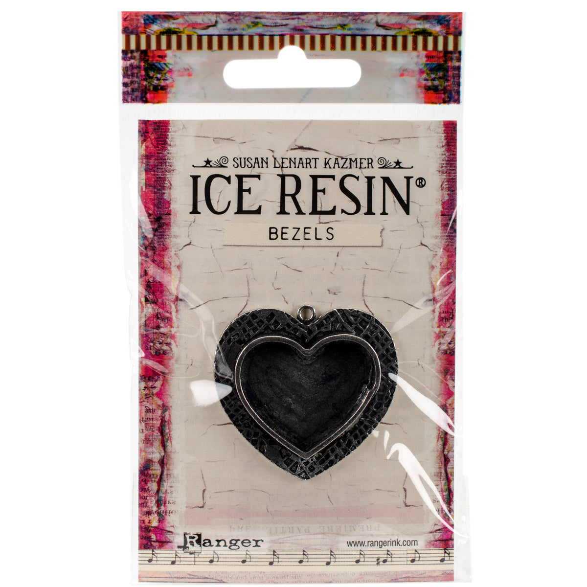 Ranger Ice Resin Milan Bezel Med Heart Ant Silver