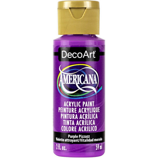 DecoArt Americana Acrylic Paint 2oz Purple Pizzazz Opaque 1 Pack of 6 Piece