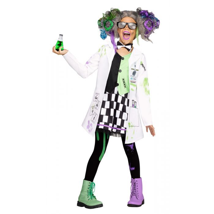 Fun World Lab Brat Girl Child Costume Medium 8 10