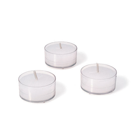 Tea Lights White Unscented Clear Cup