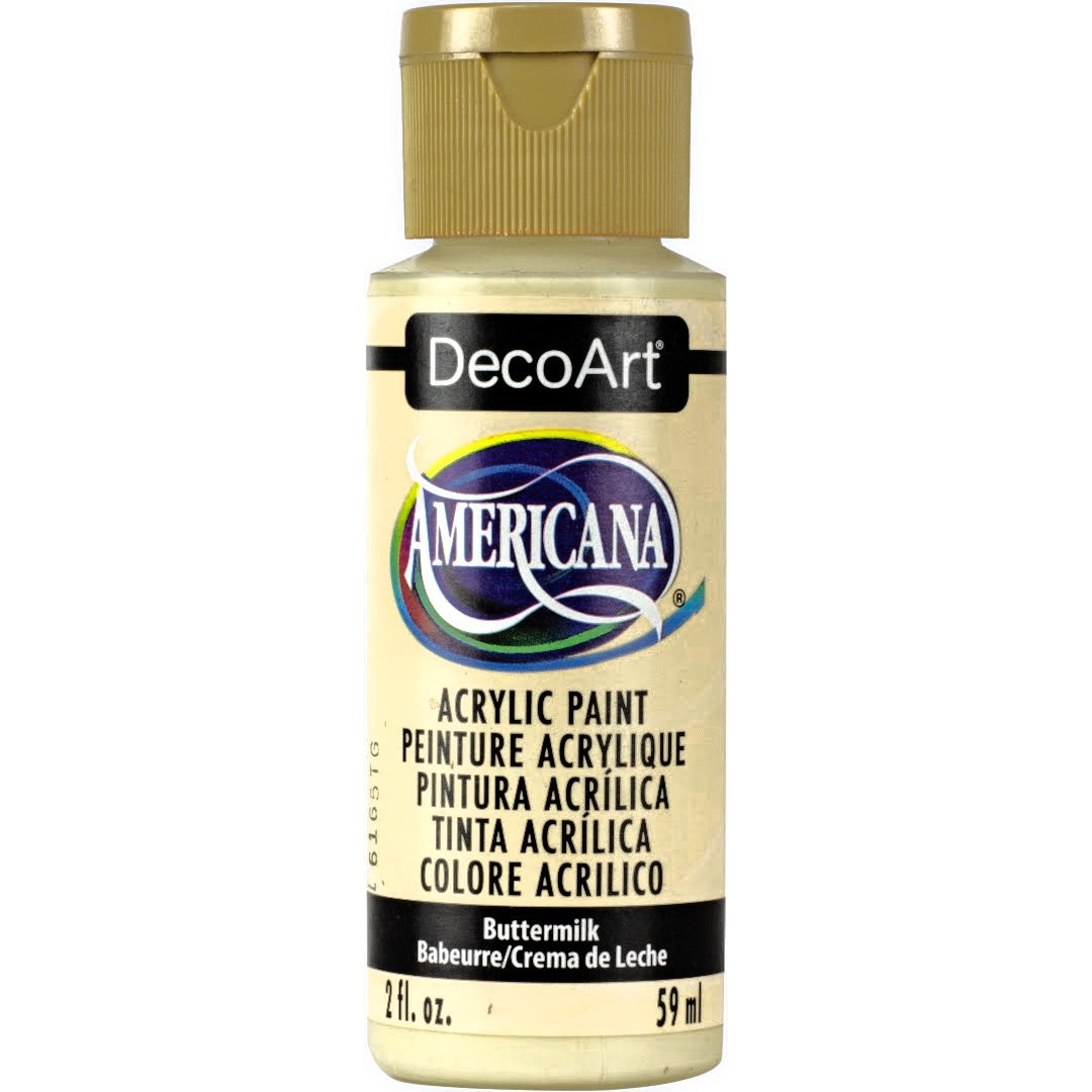 DecoArt Americana Acrylic Paint 2oz Buttermilk Opaque 1 Pack of 6 Piece