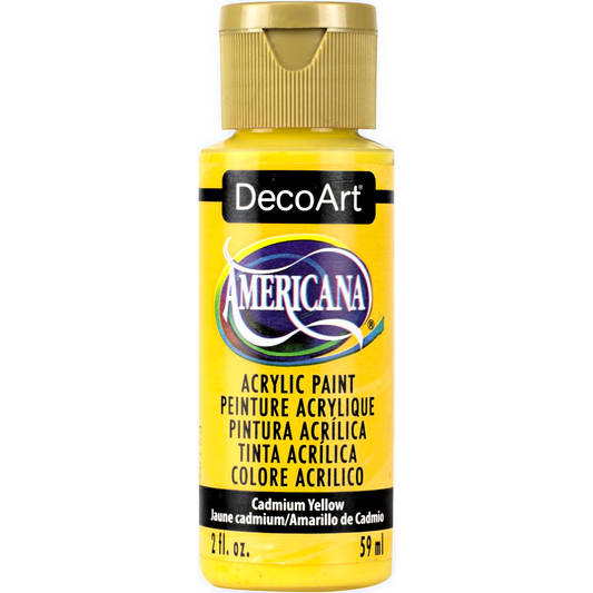 DecoArt Americana Acrylic Paint 2oz Cadmium Yellow Transparent