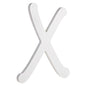 9 Inches White Wood Letter X Brush Font