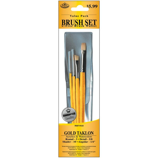 Royal Brush Gold Taklon Value Pack Brush Set