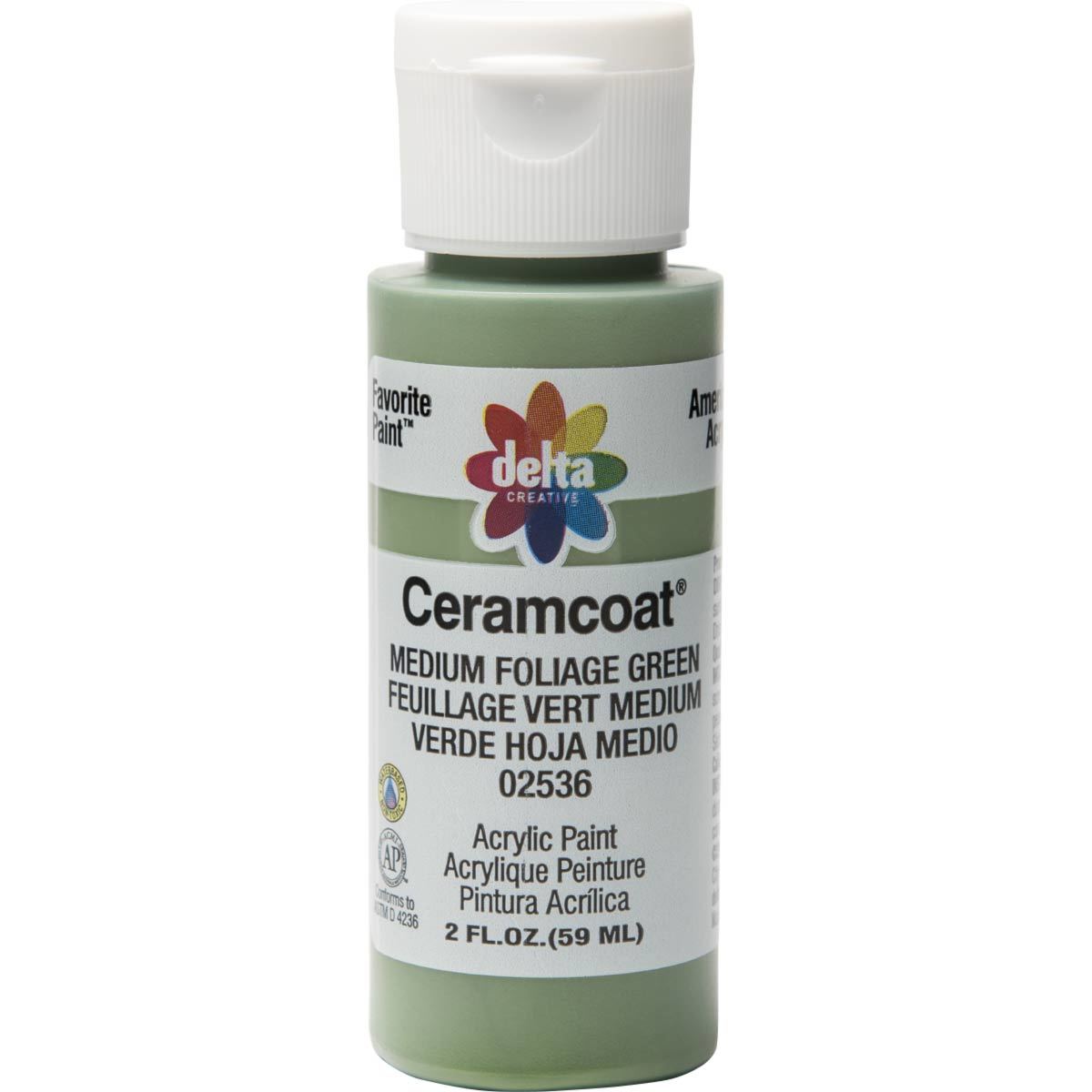 Plaid Delta Creative Ceramcoat Acrylic Paint In Assorted Colors 2 Oz Med Foliage Green