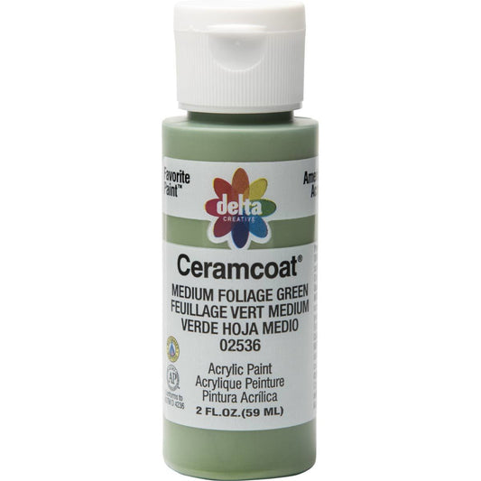 Plaid Delta Creative Ceramcoat Acrylic Paint In Assorted Colors 2 Oz Med Foliage Green