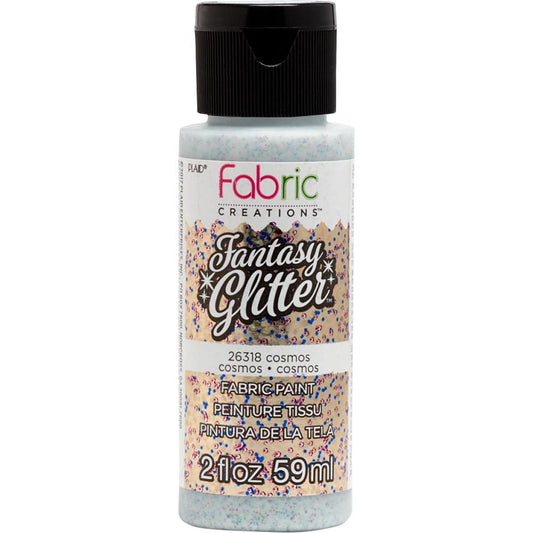 Plaid Fabric Creations Fantasy Glitter Fabric Paint 2Oz Cosmos