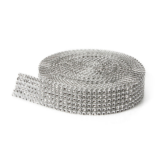 David Tutera Rhinestone Mesh Silver 4Mm 10 Yards