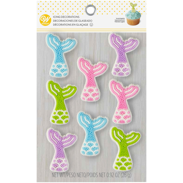 Wilton Mermaid Tail Icing Decorations 1 Pack of 2 Piece