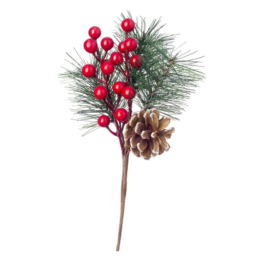 Christmas Floral Pinecone and Berry Pick