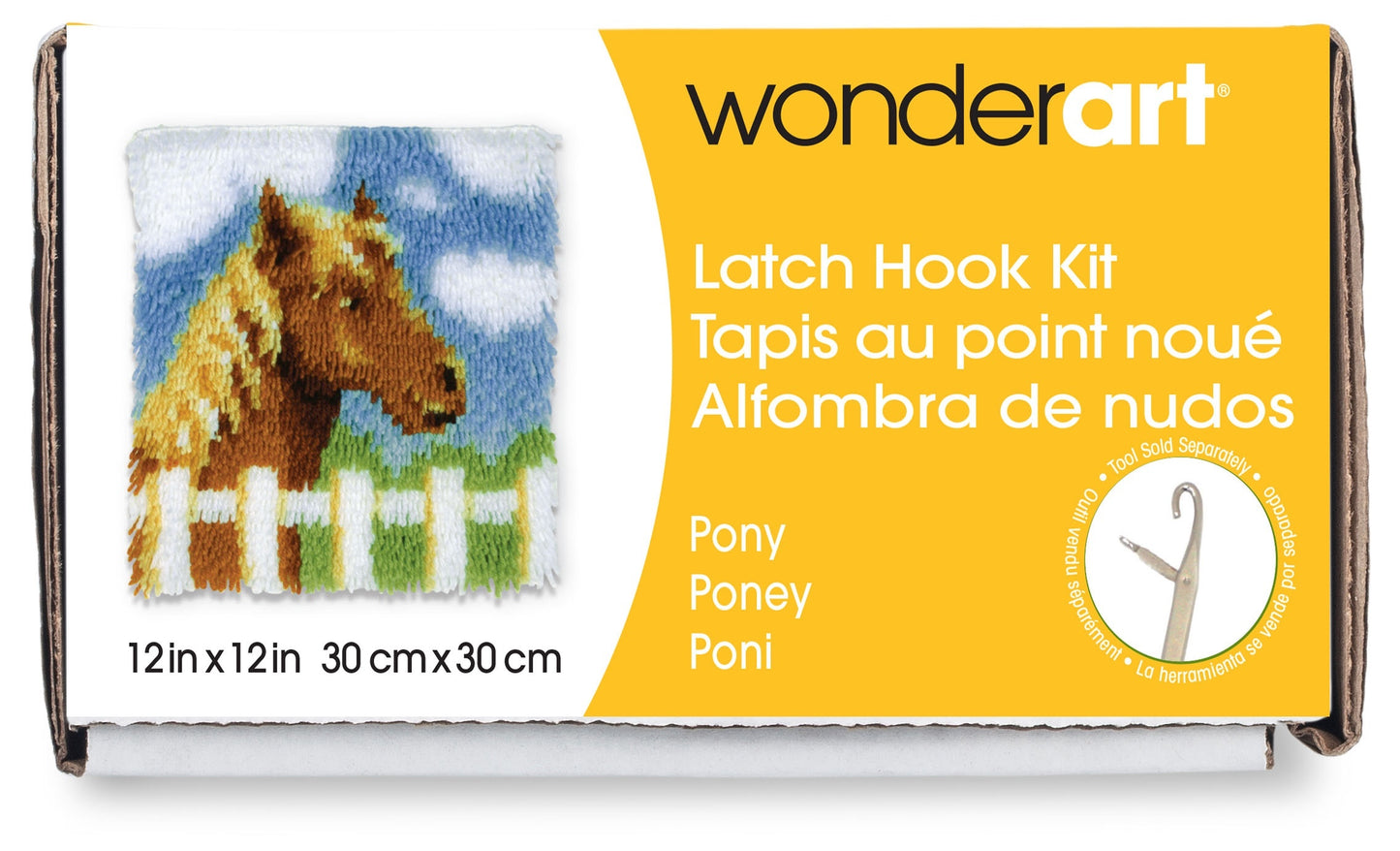 Spinrite Wonderart Latch Hook Kit 12inchX12inch Pony